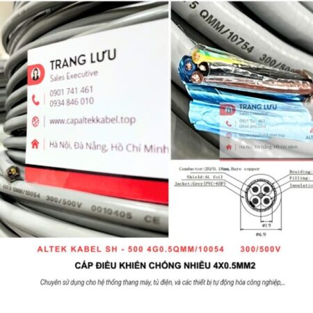 Cáp tín hiệu chống nhiễu 4×0.5 Đà Nẵng, Huế, Quảng Ngãi, Quảng Nam