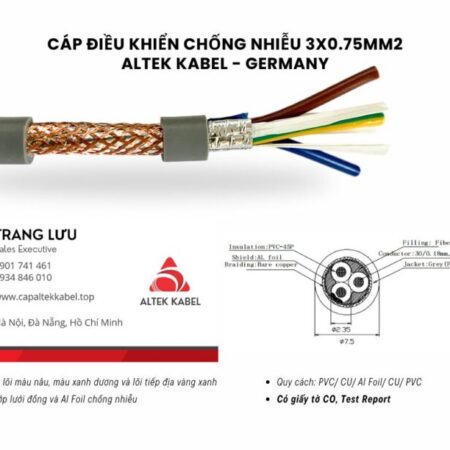 Cáp điều khiển chống nhiễu 3×0.75 Đà Nẵng, Quảng Ngãi, Bình Định, Nha Trang Cáp điều khiển chống nhiễu 3×0.75 Đà Nẵng, Quảng Ngãi, Bình Định, Nha Trang