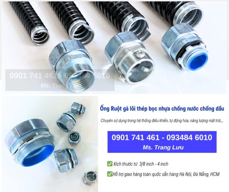 Ống Ruột Gà Lõi Thép Bọc Nhựa Chống Nước, Chống Dầu