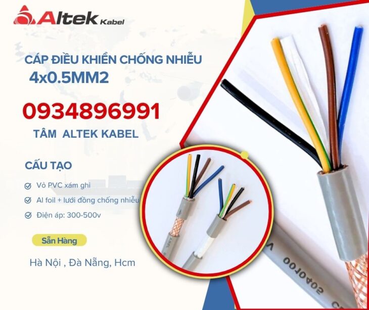 Cáp điều khiển 4×0.5 Altek Kabel Hà Nội, Đà Nẵng, Hồ Chí Minh