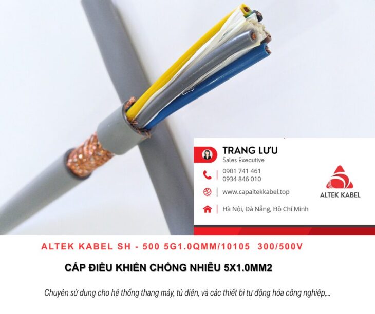 Cáp tín hiệu 5×1.0 chống nhiễu Altek Kabel Đà Nẵng, Huế, Quảng Nam, Bình Định