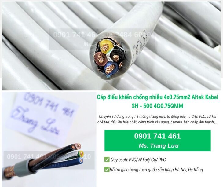Cáp Điều Khiển 4 lõi chống nhiễu Altek Kabel