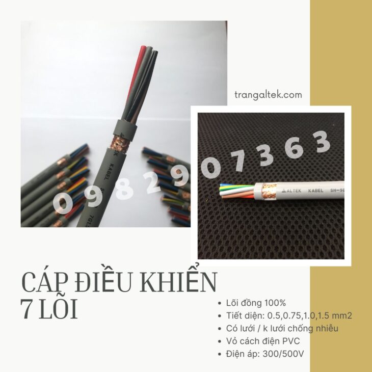 Cáp Điều Khiển 7 Lõi phân phối Hà Nội, Đà Nẵng, TP HCM