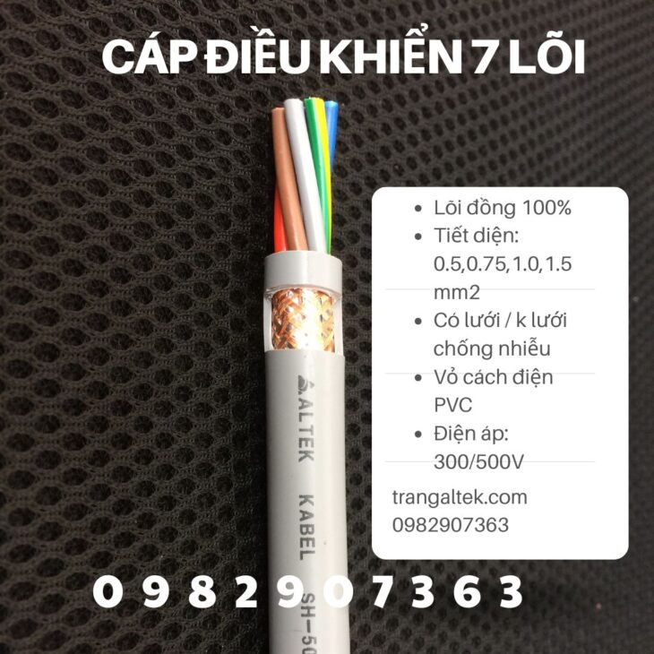 Cáp Điều Khiển 7 Lõi phân phối Hà Nội, Đà Nẵng, TP HCM