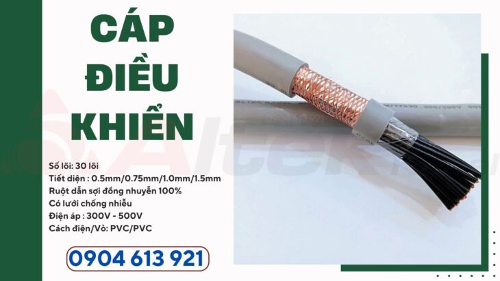 Cáp điều khiển 30 lõi RVVP 30×1.0 chống nhiễu Altek Kabel Đà Nẵng