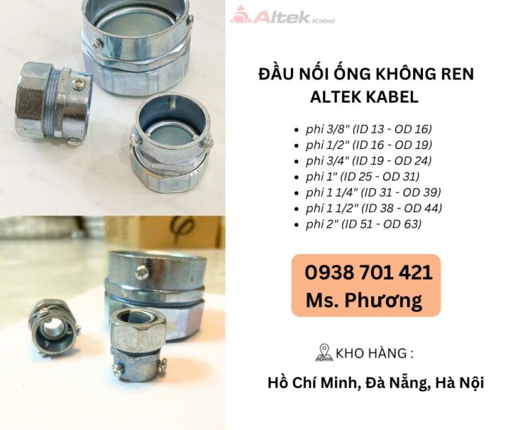 Đầu nối ống không răng tại Đà Nẵng, Hà Nội, Hồ Chí Minh