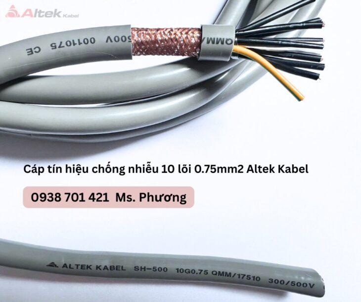 Cáp tín hiệu chống nhiễu 10 lõi 0.75mm2 Altek Kabel Đà Nẵng, Hà Nội, Hồ Chí Minh