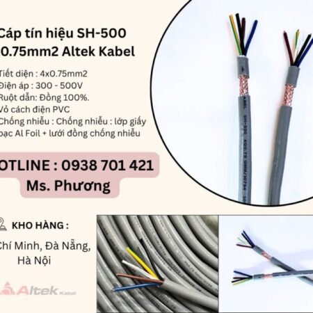 Cáp tín hiệu SH-500 4×0.75mm2 Altek Kabel Đà Nẵng, Hà Nội, Hồ Chí Minh Cáp tín hiệu SH-500 4×0.75mm2 Altek Kabel Đà Nẵng, Hà Nội, Hồ Chí Minh