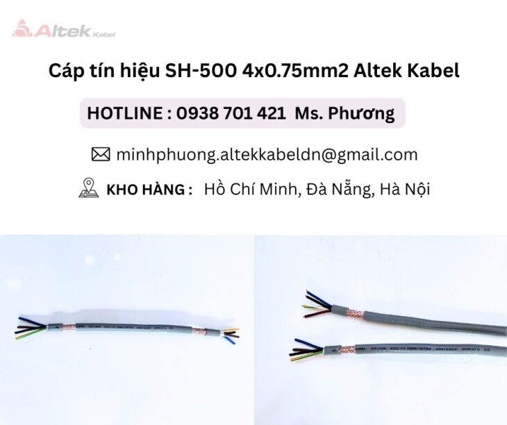 Cáp tín hiệu SH-500 4×0.75mm2 Altek Kabel Đà Nẵng, Hà Nội, Hồ Chí Minh