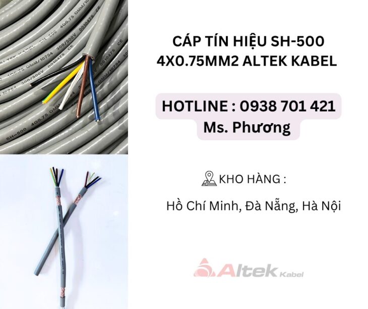 Cáp tín hiệu SH-500 4×0.75mm2 Altek Kabel Đà Nẵng, Hà Nội, Hồ Chí Minh