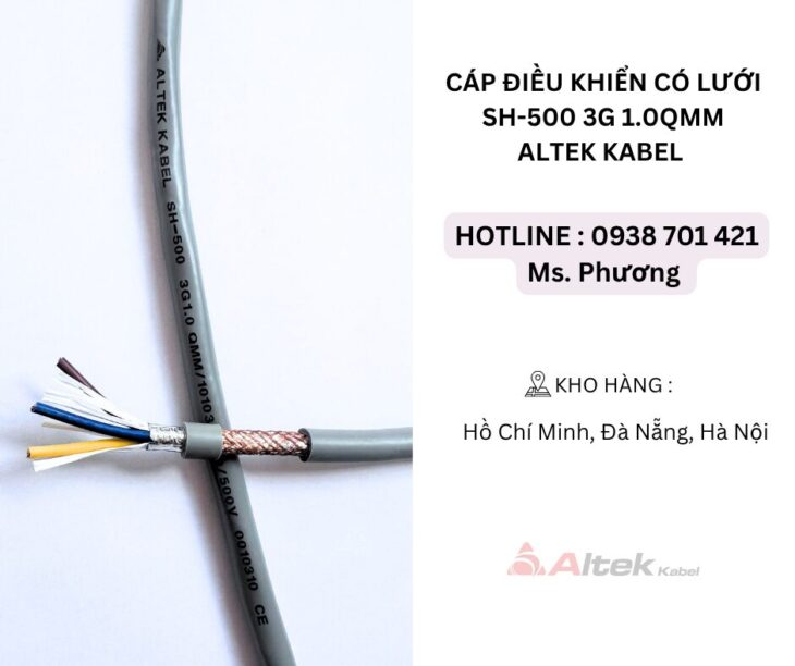 Cáp điều khiển có lưới SH-500 3G 1.0QMM Altek Kabel Đà Nẵng, Hà Nội, Hồ Chí Minh