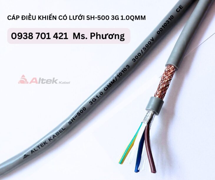 Cáp điều khiển có lưới SH-500 3G 1.0QMM Altek Kabel Đà Nẵng, Hà Nội, Hồ Chí Minh