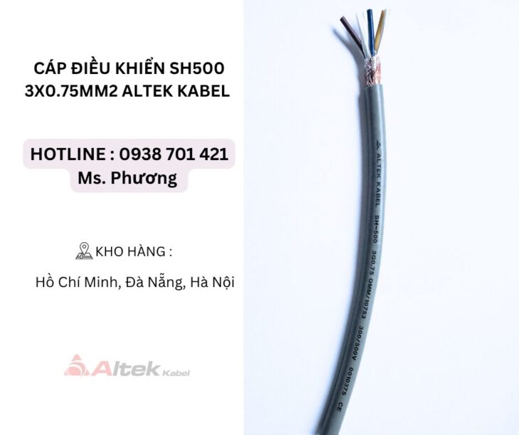 Cáp điều khiển SH500 3×0.75mm2 Altek Kabel Đà Nẵng, Hà Nội, Hồ Chí Minh