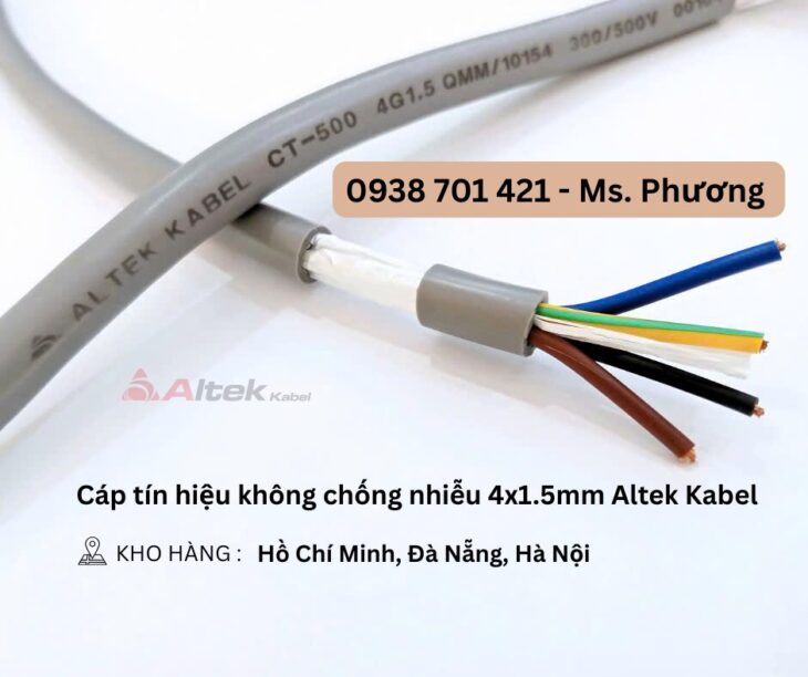 Cáp tín hiệu không chống nhiễu 4×1.5mm Altek Kabel Đà Nẵng, Hồ Chí Minh, Hà Nội