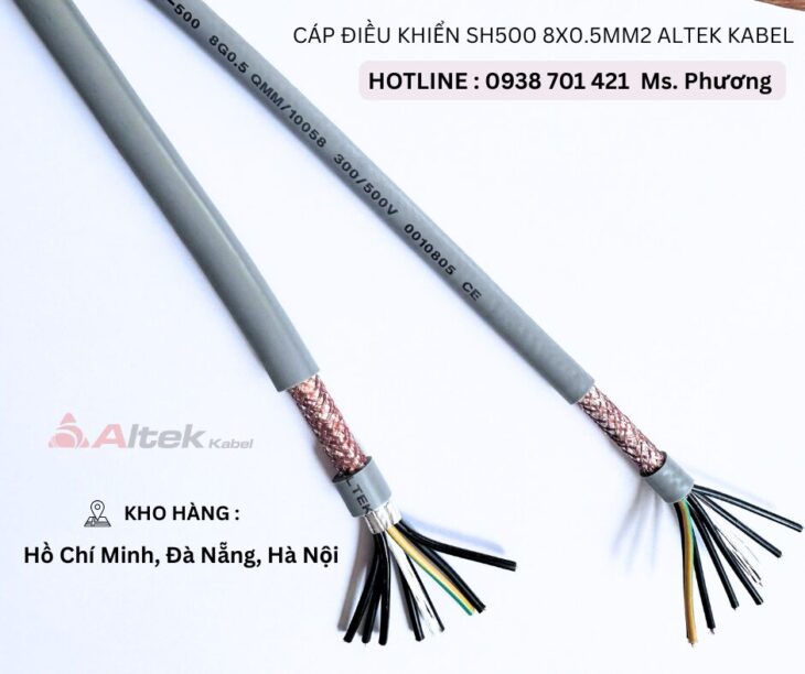 Cáp điều khiển SH500 8×0.5mm2 Altek Kabel Đà Nẵng, Hà Nội, Hồ Chí Minh