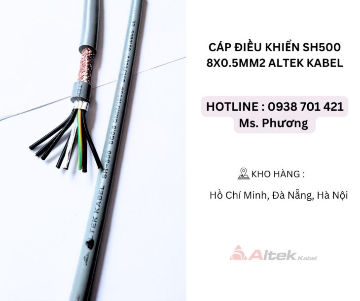 Cáp điều khiển SH500 8×0.5mm2 Altek Kabel Đà Nẵng, Hà Nội, Hồ Chí Minh
