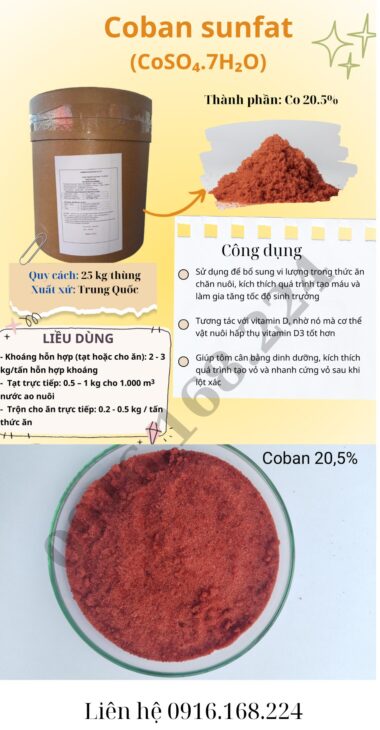 Nguyên liệu khoáng vi lượng sản xuất thức ăn chăn nuôi – Cobalt