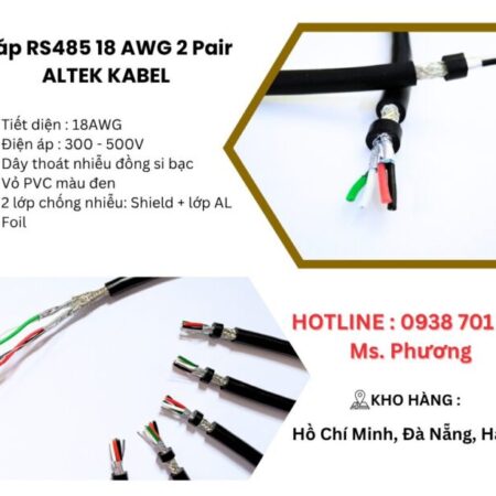Cáp RS485 18 AWG 2 Pair ALTEK KABEL Đà Nẵng, Hà Nội, Hồ Chí Minh Cáp RS485 18 AWG 2 Pair ALTEK KABEL Đà Nẵng, Hà Nội, Hồ Chí Minh