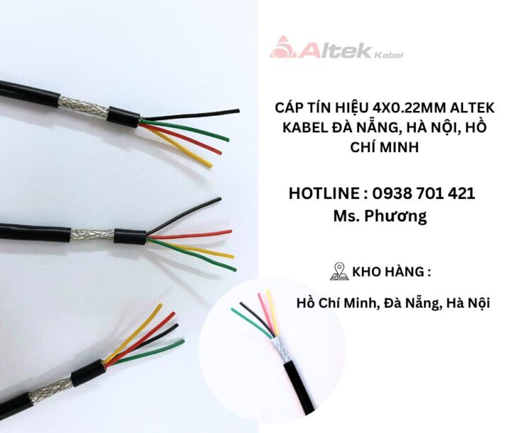 Cáp tín hiệu 4×0.22mm Altek Kabel Đà Nẵng, Hà Nội, Hồ Chí Minh