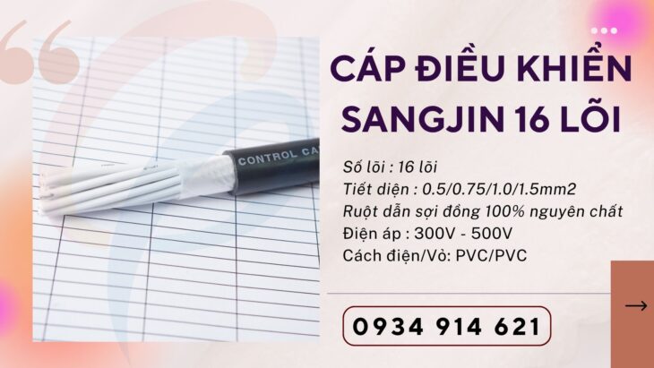 Cáp Sangjin 16 lõi 16×0.75mm – phân phối tại HCM