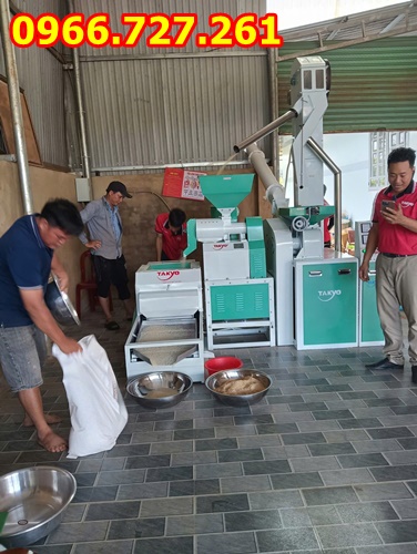 Dàn Máy Xát Gạo Liên Hoàn Takyo TK1200 năng suất 1 tấn/h
