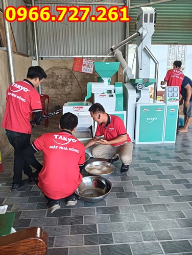 Dàn Máy Xát Gạo Liên Hoàn Takyo TK1200 năng suất 1 tấn/h
