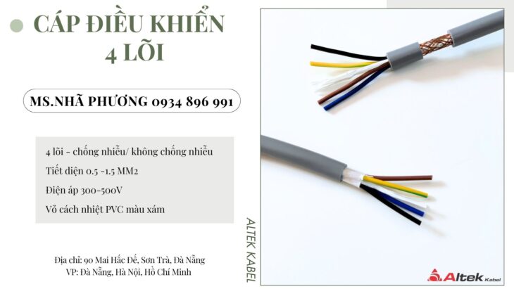 CÁP ĐIỀU KHIỂN 4 X 0.5 ALTEK KABEL SH-500 CÓ SẴN – GIAO NGAY CÁP ĐIỀU KHIỂN 4 X 0.5 ALTEK KABEL SH-500 CÓ SẴN – GIAO NGAY