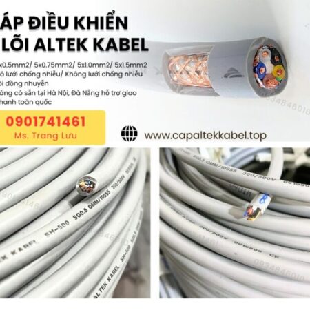 Cáp điều khiển 5×0.5/5×0.75/5×1.0/5×1.5 Altek Kabel Cáp điều khiển 5×0.5/5×0.75/5×1.0/5×1.5 Altek Kabel
