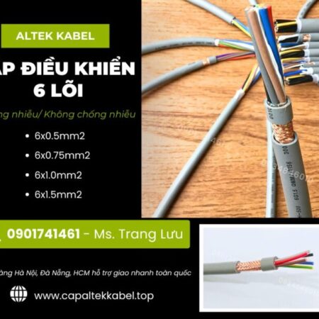 Cáp điều khiển 6×0.5/6×0.75/6×1.0/6×1.5 Altek Kabel Cáp điều khiển 6×0.5/6×0.75/6×1.0/6×1.5 Altek Kabel