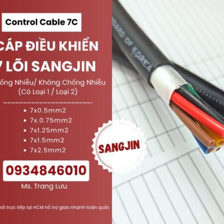 Cáp điều khiển Sangjin 7×0.5/7×0.75/7×1.25/7×1.5/7×2.5