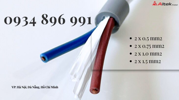 CÁP ĐIỀU KHIỂN 2 LÕI ĐÀ NẴNG – HÀ NỘI – HỒ CHÍ MINH