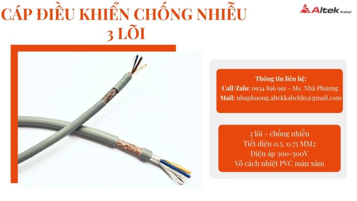 CÁP ĐIỀU KHIỂN 3 LÕI CÓ SẴN – GIAO NGAY