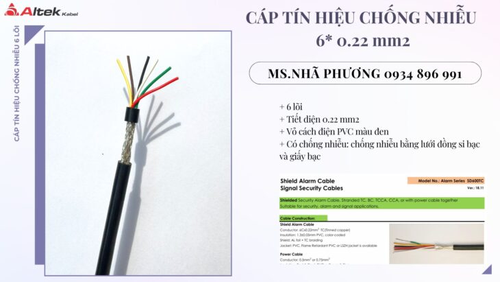 CÁP TÍN HIỆU CHỐNG NHIỄU 6*0.22 MM2 ALTEK KABEL