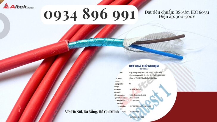 Cáp Chống Cháy Chống Nhiễu 2 Lõi HUẾ, ĐÀ NẴNG, QUẢNG TRỊ