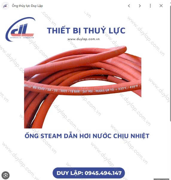 Ống dẫn hơi nước nóng Steam Hose