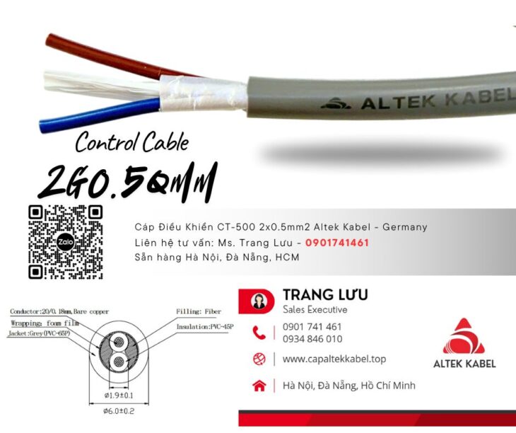 Cáp tín hiệu báo cháy 2×0.5 Đà Nẵng, Hà Nội, Hồ Chí Minh