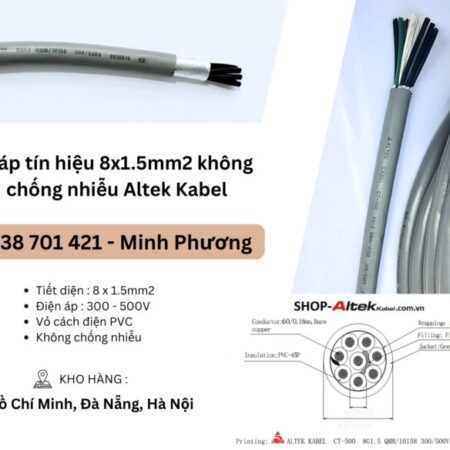 Cáp tín hiệu 8×1.5mm2 không chống nhiễu Altek Kabel Đà Nẵng, Hà Nội, Quảng Trị