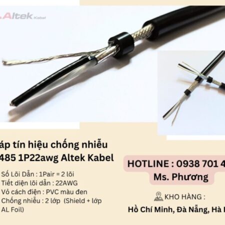 Cáp tín hiệu chống nhiễu RS485 1P22awg Altek Kabel Đà Nẵng, Hà Nội, Hồ Chí Minh Cáp tín hiệu chống nhiễu RS485 1P22awg Altek Kabel Đà Nẵng, Hà Nội, Hồ Chí Minh