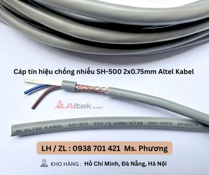 Cáp tín hiệu chống nhiễu SH-500 2×0.75mm Altel Kabel Đà Nẵng, Hà Nội, Hồ Chí Minh