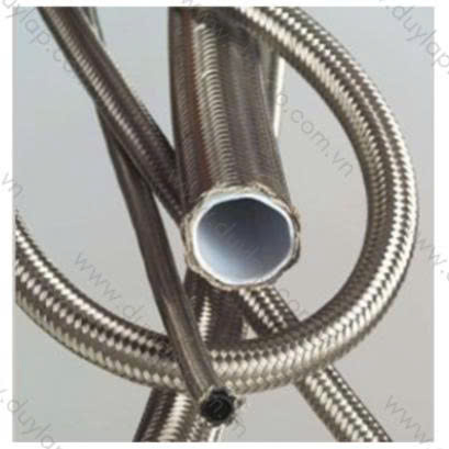 Ống teflon bọc lưới Inox , bọc bố vải xanh, đỏ Ống teflon bọc lưới Inox , bọc bố vải xanh, đỏ