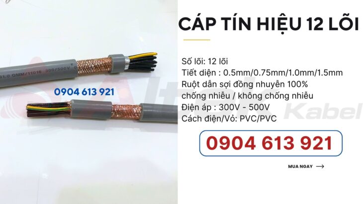 Cáp điện 12 lõi Đà Nẵng, cáp điều khiển 12×0.75mm Altek Kabel