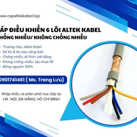Cáp điều khiển 6×0.5, 6×0.75, 6×1.0, 6×1.5 Altek Kabel chính hãng