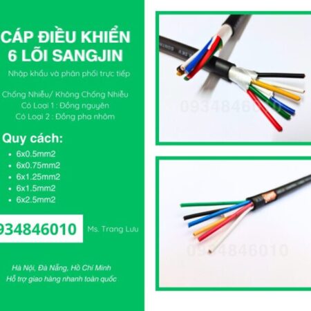 Cáp RVVP/ CXV 6×0.5/6×0.75/6×1.25/6×1.5/6×2.5 sẵn HCM