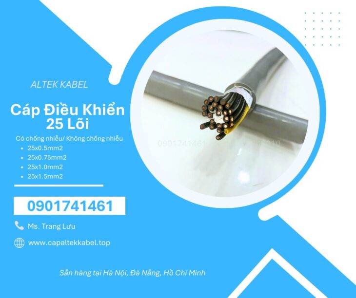 Cáp điều khiển 25×0.5/25×0.75/25×1.0/25×1.5 Altek Kabel
