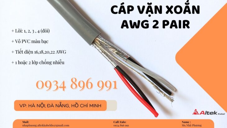 CÁP TÍN HIỆU VẶN XOẮN 2 PAIR 20 AWG TẠI NGHỆ AN, THANH HÓA, HÀ TĨNH. CÁP TÍN HIỆU VẶN XOẮN 2 PAIR 20 AWG TẠI NGHỆ AN, THANH HÓA, HÀ TĨNH.