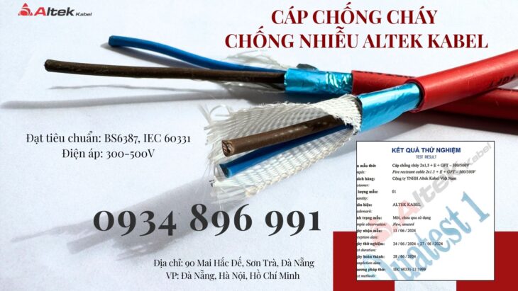 Cáp Chống Cháy Chống Nhiễu 2×1.5 Mm2 Sẵn Đà Nẵng, Hồ Chí Minh, Hà Nội Cáp Chống Cháy Chống Nhiễu 2×1.5 Mm2 Sẵn Đà Nẵng, Hồ Chí Minh, Hà Nội