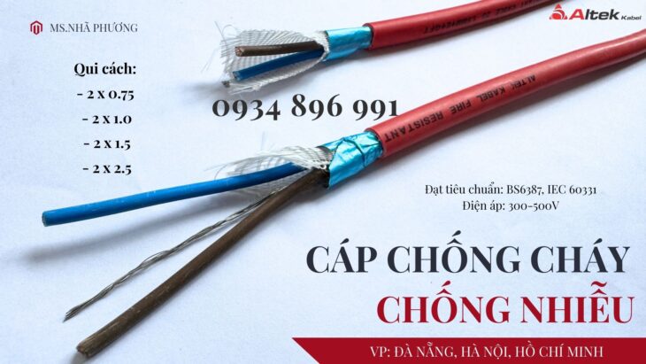Dây Điện Chống Cháy Chống Nhiễu 2×1.0 Bình Dương, Quảng Nam, Quảng Ngãi.