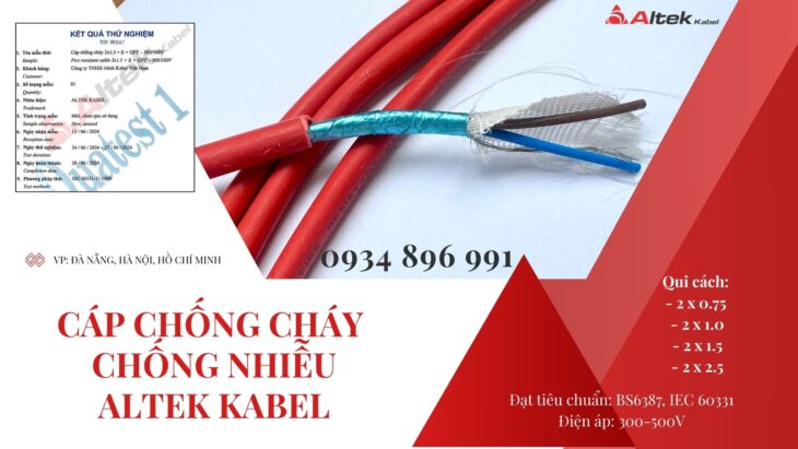 Cáp Điện Chống Cháy Chống Nhiễu 2×1.5 Bình Dương, Quảng Nam, Quảng Ngãi.