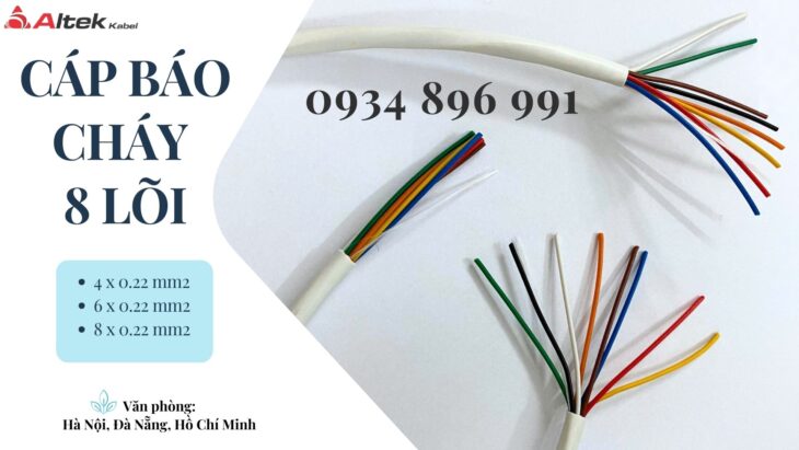 Cáp Tín Hiệu Báo Cháy 8 Lõi 0.22 Mm2 Đà Nẵng, Hà Nội, Hồ Chí Minh