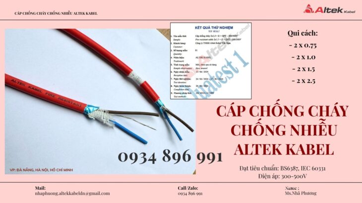 Cáp Chống Cháy Chống Nhiễu 2×2.5 Mm2 Giao Ngay Hà Nội, Bắc Ninh, Hưng Yên.